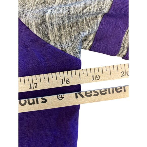 LSU Purple & Gray Juniors Long Sleeve V-Neck Shirt With Rhinestone Logo Size XL - Picture 12 of 13